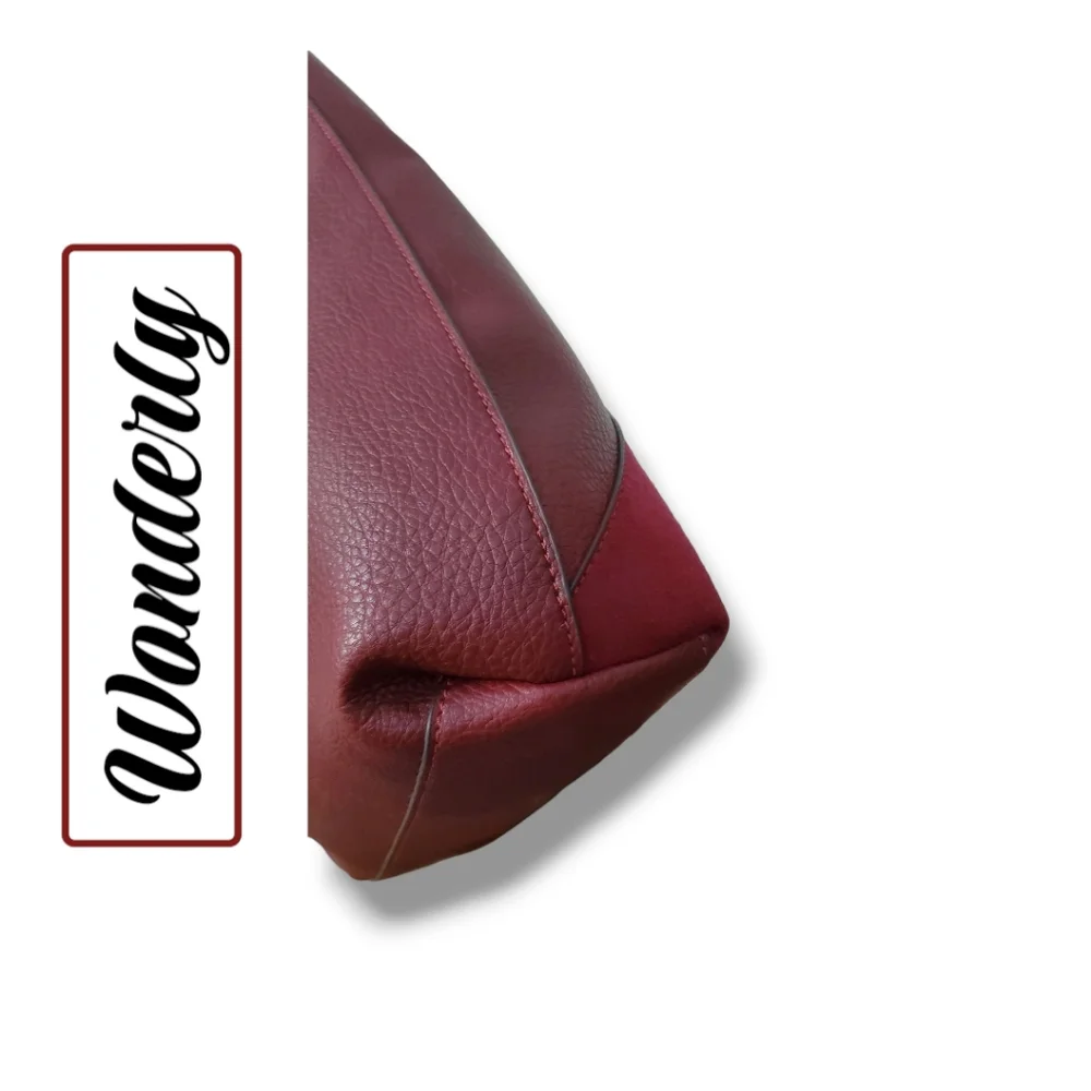 NWT WONDERLY Merlot Vegan Leather & Suede Oversized Hobo Belk Exclusive - Picture 10 of 15